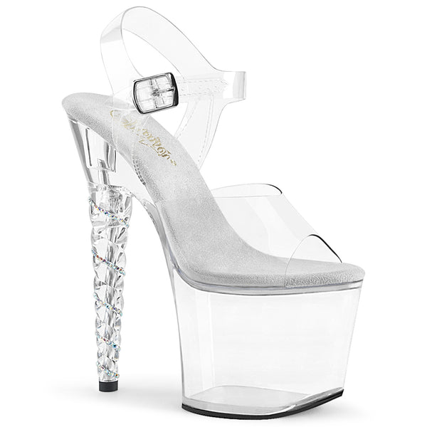 UNICORN-708RSH Plateau Sandaletten Transparent von Pleaser