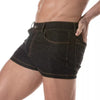 Herren Mini Shorts - Eng geschnitten, Stretch Denim, urbaner Look, Schwarz | TOF Paris