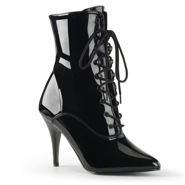 VANITY-1020 Stiefeletten Lack Schwarz von Pleaser