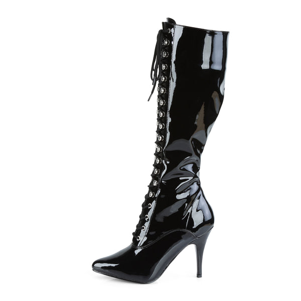 VANITY-2020 Overknee Stiefel Lack Schwarz von Pleaser – Ansicht 3