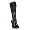 VANITY-2020 Overknee Stiefel Lack Schwarz von Pleaser
