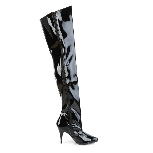 VANITY-3010 Overknee Stiefel Schwarz von Pleaser – Ansicht 5