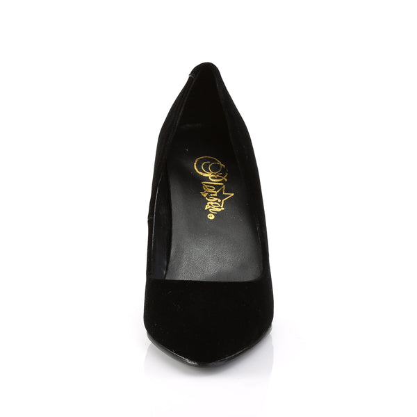 VANITY-420 Pumps Samt Schwarz | Pleaser