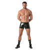 Push-Up Vinyl Boxer mit Reißverschluss - Sexy & Komfortabel, Schwarz | TOF Paris