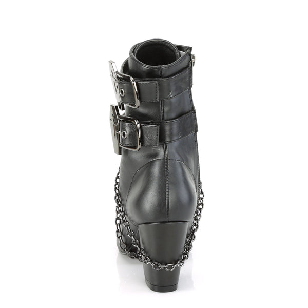 VIVIKA-128 Stiefeletten Schwarz Matt Schnürung Sarg Schnallen von DemoniaCult – Ansicht 4