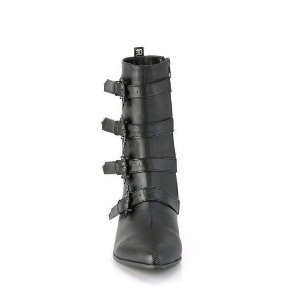 WARLOCK-110-B Stiefel - Schwarz Matt von DemoniaCult – Ansicht 2