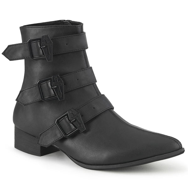 WARLOCK-50-C Stiefeletten - Schwarz Matt von DemoniaCult