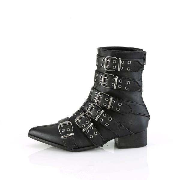 WARLOCK-70 Stiefeletten - Schwarz Matt von DemoniaCult – Ansicht 3