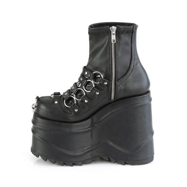 WAVE-110 Plateau Boots/ Stiefeletten - Schwarz Matt von DemoniaCult – Ansicht 3