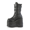 WAVE-150 Plateau Stiefel schwarz matt Fledermaus von DemoniaCult – Ansicht 3