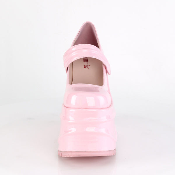 WAVE-32 Plateau Schuh rosa glänzend von DemoniaCult – Ansicht 2
