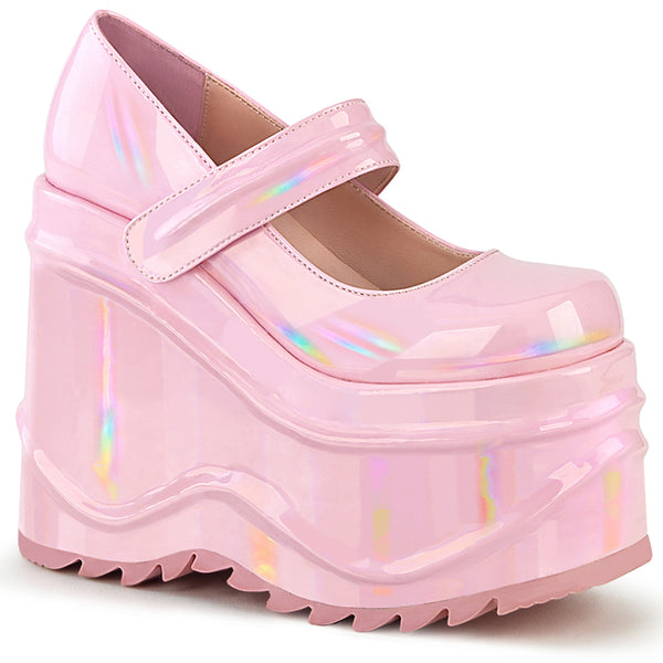 WAVE-32 Plateau Schuh rosa glänzend von DemoniaCult