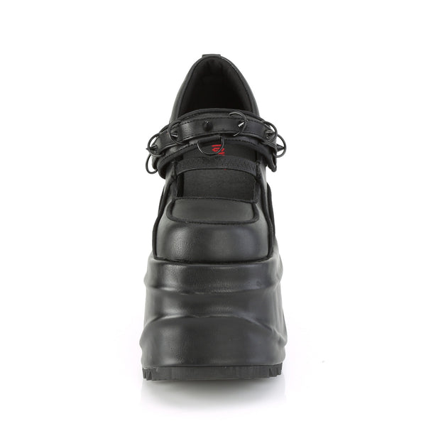 WAVE-48 Plateau Schuh schwarz matt von DemoniaCult – Ansicht 2