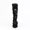 WHIMSY-118 Stiefel Schwarz Velour von DemoniaCult – Ansicht 2