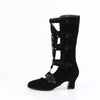 WHIMSY-118 Stiefel Schwarz Velour von DemoniaCult – Ansicht 3