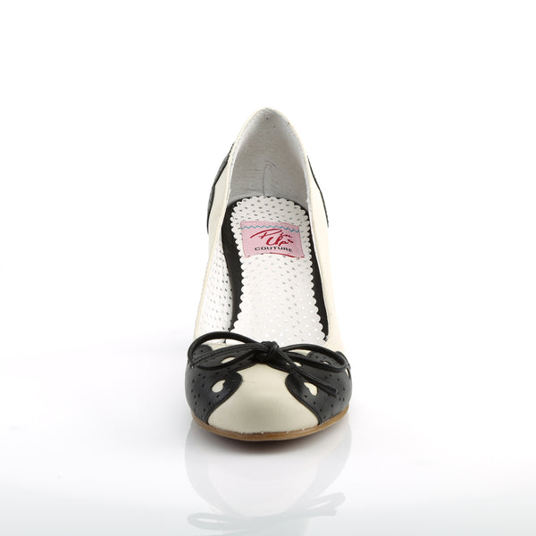 WIGGLE-17 Pumps Weiß/Schwarz | Pin Up Couture SALE