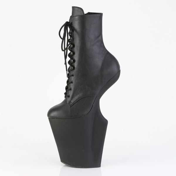 WORSHIP-1020 Plateau Stiefeletten - Schwarz Matt von Pleaser – Ansicht 3