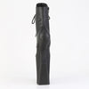 WORSHIP-1020 Plateau Stiefeletten - Schwarz Matt von Pleaser – Ansicht 4