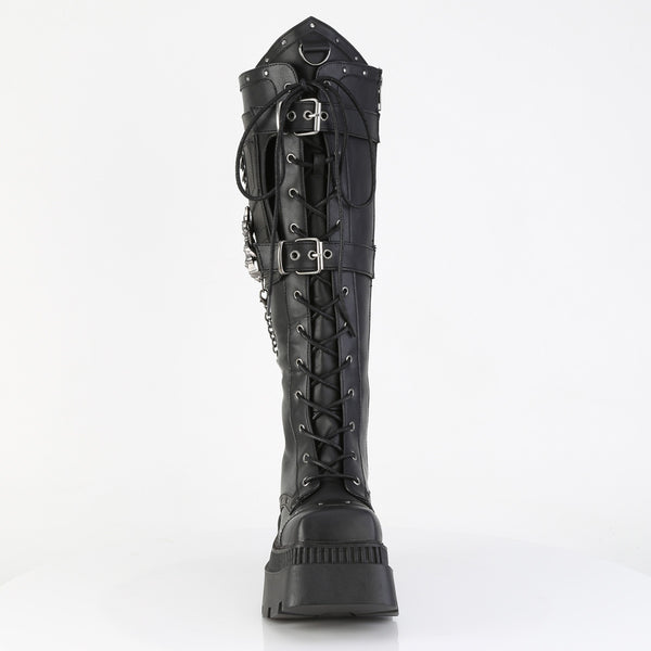 WRATH-205 PLATEAU Stiefel - Schwarz Matt von DemoniaCult – Ansicht 2