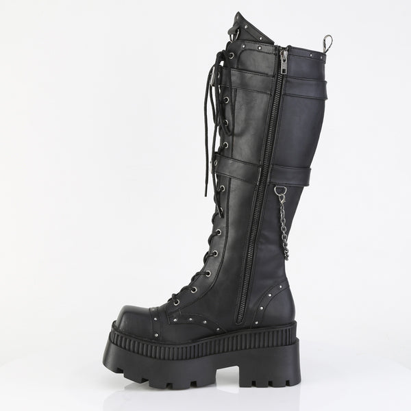 WRATH-205 PLATEAU Stiefel - Schwarz Matt von DemoniaCult – Ansicht 3