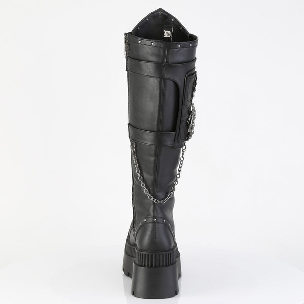 WRATH-205 PLATEAU Stiefel - Schwarz Matt von DemoniaCult – Ansicht 4