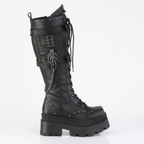 WRATH-205 PLATEAU Stiefel - Schwarz Matt von DemoniaCult – Ansicht 5