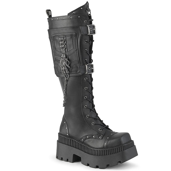 WRATH-205 PLATEAU Stiefel - Schwarz Matt von DemoniaCult