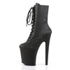 XTREME-1020 Plateau Stiefeletten Schwarz Matt | Pleaser