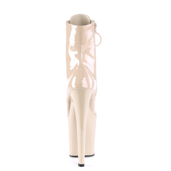 XTREME-1020 Plateau Stiefeletten Lack Nude | Pleaser