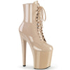 XTREME-1020 Plateau Stiefeletten Lack Nude | Pleaser