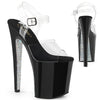 XTREME-808CRS Plateau Sandaletten Schwarz/Silber von Pleaser