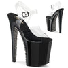 XTREME-808SPRS Plateau Sandaletten Schwarz Lack mit Nieten | Pleaser