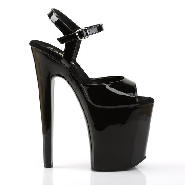 XTREME-809 Plateau Sandaletten Schwarz Lack von Pleaser – Ansicht 5