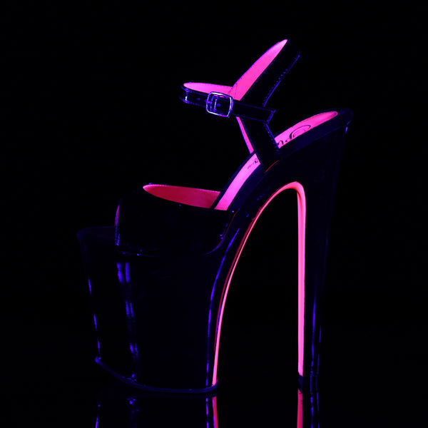 XTREME-809TT Plateau Sandaletten Lack Schwarz UV von Pleaser – Ansicht 3