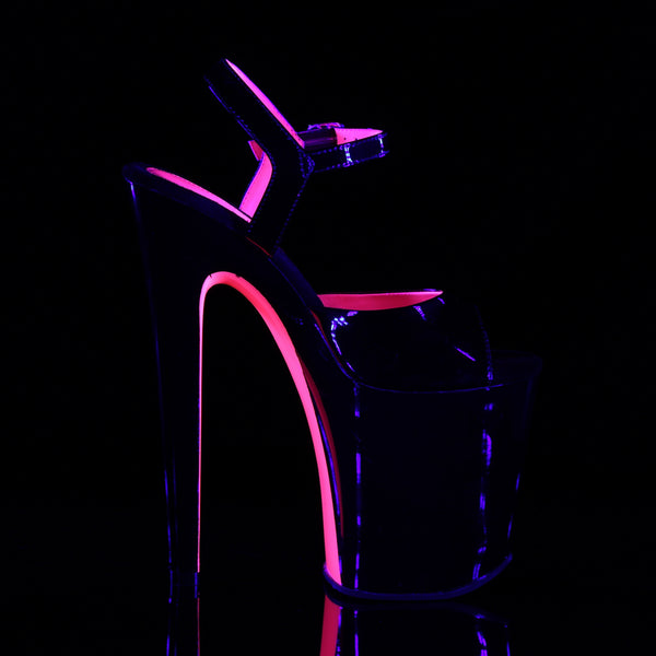 XTREME-809TT Plateau Sandaletten Lack Schwarz UV von Pleaser – Ansicht 5