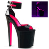XTREME-875TT Plateau Sandaletten Lack Schwarz UV von Pleaser