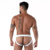 Weißer Zipped Latex Second Skin-Jockstrap von TOF Paris – Ansicht 4