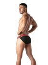 Tanga Slip mit flexiblem Jacquard-Bund - weich & formbetont, Schwarz | TOF Paris