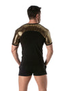 T-Shirt Herren Glitzer Gold - Komfort mit langlebigen Pailletten | TOF Paris