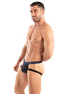 Jockstrap Marineblau - Atmungsaktiv & Ultraweiches Mikrofaser Design | TOF Paris