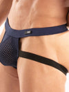 Jockstrap Marineblau - Atmungsaktiv & Ultraweiches Mikrofaser Design | TOF Paris