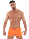 Neon Swim Mini Shorts - UV-aktiv, Leicht & Figurbetont, Orange | TOF Paris
