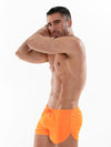 Neon Swim Mini Shorts - UV-aktiv, Leicht & Figurbetont, Orange | TOF Paris