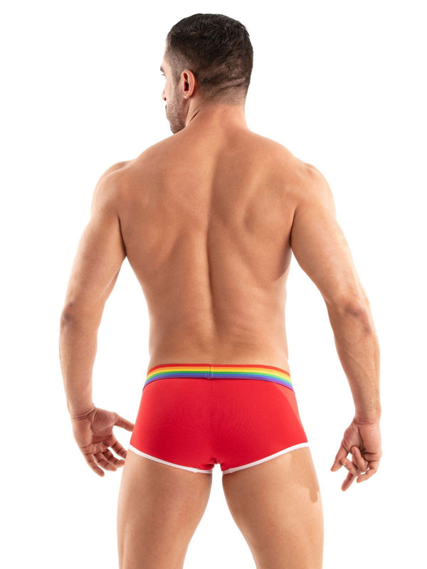 Herren-Trunk Pride Rot - Bunte Bündchen, ultraweich & stretch | TOF Paris