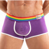 Herren Trunk Pride - Bunte Rainbow Bund, weicher Stretchkomfort, Lila | TOF Paris