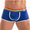 Herren Trunk Pride - Bunter Stretch-Komfort mit Regenbogenbund, Royal Blau | TOF Paris