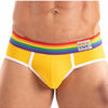 Herren Slips Pride - Komfortabler, bunter Low-Rise mit Regenbogenbund, Gelb | TOF Paris