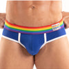 Herren Slips Pride - Bequeme, formbetonte Unterhose mit Regenbogenbund, Royal Blau | TOF Paris