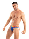 Jockstrap Herren Royal Blau - Bunter Bund, maximaler Komfort | TOF Paris