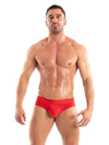 Slip Herren Rot - Weicher Baumwollstoff, Satin-Bund mit Logo | TOF Paris